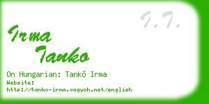 irma tanko business card